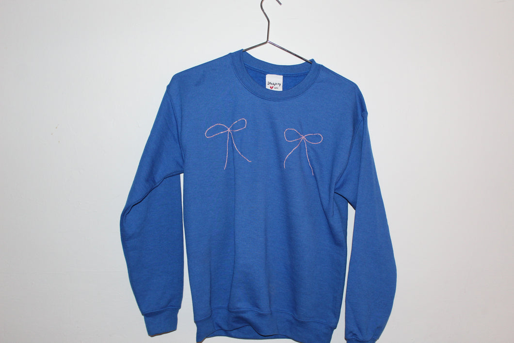 Embroidered Bow Pullover